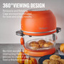 Fritaire Self-Cleaning Glass Bowl Air Fryer in Lilly White